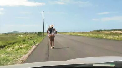 Roadside Doggystyle Blowjob By No Panties Slutty Hotwife Ebony Amateur Exhibitionism Walking Naked
