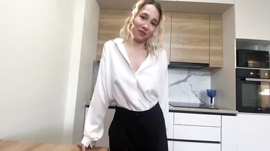 Petite Blonde Coworker Destroyed By Big Dick In Her Little Mouth