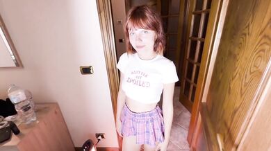 Petite Redhead Stepsister Destroyed By Stepbrother Cock In Amateur School Fantasy