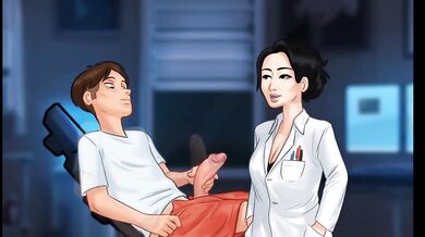 Hot Handjob Scenes Sommertime Saga Gameplay with Big Ass and Cum