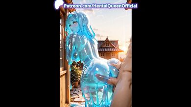 Shiny Slime Girl Destroyed by Public Village Gangbang with Hardcore Creampie
