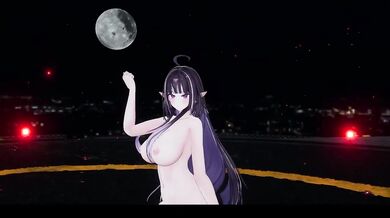 SUPER LADY Elf Vtuber Big Booba Jiggles Destroyed Gushing Choked Hentai MMD