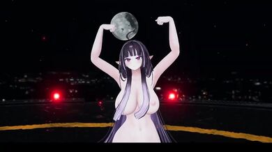 SUPER LADY Elf Vtuber Big Booba Jiggles Destroyed Gushing Choked Hentai MMD