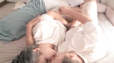 Soft Kisses Turned Into a Passionate Game of Teasing Makeout and Intimate Connection for Real Couple