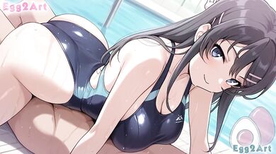 Mai Sakurajima Big Tits Swimsuit Blowjob Destroyed Gushing Cumshot Egg 2 Art Hentai Exclusive HD Uncensored