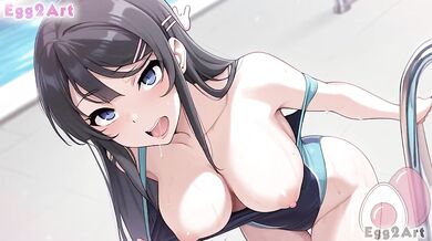 Mai Sakurajima Big Tits Swimsuit Blowjob Destroyed Gushing Cumshot Egg 2 Art Hentai Exclusive HD Uncensored
