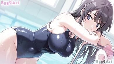Mai Sakurajima Big Tits Swimsuit Blowjob Destroyed Gushing Cumshot Egg 2 Art Hentai Exclusive HD Uncensored