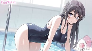 Mai Sakurajima Big Tits Swimsuit Blowjob Destroyed Gushing Cumshot Egg 2 Art Hentai Exclusive HD Uncensored