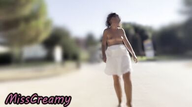 French Teacher Tits Flash Naked Streets Caught Voyeur MissCreamy