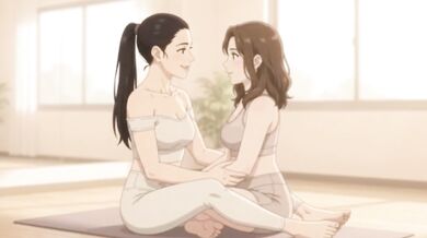 Yoga Instructor Special Technique to Help Her Student Focus Lesbian Yoga Naked Yoga Class Big Ass Milf Big Boobs Yoga Sex Teacher