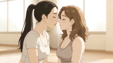 Yoga Instructor Special Technique to Help Her Student Focus Lesbian Yoga Naked Yoga Class Big Ass Milf Big Boobs Yoga Sex Teacher