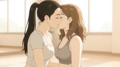 Yoga Instructor Special Technique to Help Her Student Focus Lesbian Yoga Naked Yoga Class Big Ass Milf Big Boobs Yoga Sex Teacher