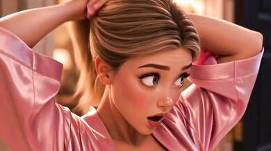 Horny Blonde Destroyed by Two Strangers in Cartoon Threesome with Double Penetration and Multiple Cumshots
