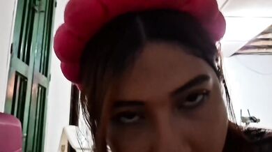 Amateur Latina Babe In Schoolgirl Uniform Gives Big Culo And Enormous Tetas After Losing Bet