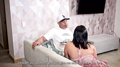 College Girl Gets Anatomy Lesson From Two BBC Classmates Naty Delgado Brandon Cruz Markus Brown