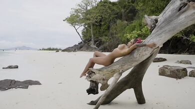 Monika Fox Destroyed Gushing Choked Public Naked On Beach