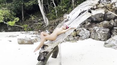 Monika Fox Destroyed Gushing Choked Public Naked On Beach