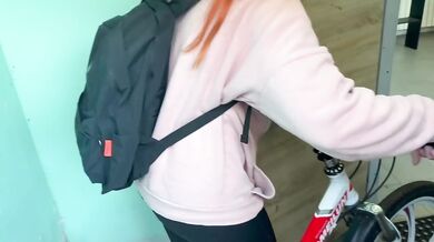 Hot Stranger On Bicycle Destroyed Outside With Big Natural Boobs Sperm In Pussy Blowjob Reverse Cowgirl