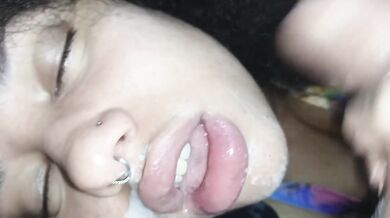 POV Rough ASMR BJ Destroyed Double Cum Overflowing Mouthful Dripping Facial