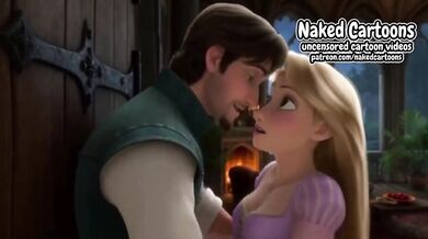 Rapunzel pussy destroyed by licking from Flynn Ryder in cartoon blowjob