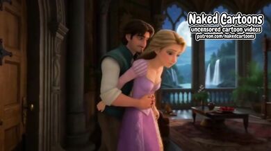 Rapunzel pussy destroyed by licking from Flynn Ryder in cartoon blowjob