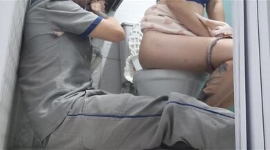 Cocky Plumber Fingerfucked That Perfect Pussy In The Bathroom