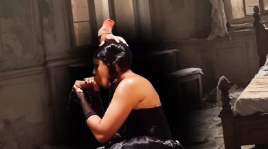 Wednesday Addams Dark Blowjob Destroyed Gushing Sloppy Deepthroat Huge Facial Cum on Face Halloween Cosplay Parody