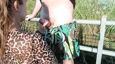 Caught Giving A Public Blowjob With Cum Dripping All Over The Street