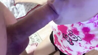 Hottest Brunette Sloppy Blowjob Cum In Mouth Daddys Girl
