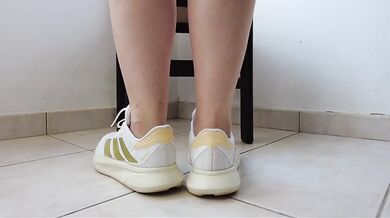 Verified Amateur Solo Female Destroyed Gushing White Ped Socks And Sneakers Feet Foot Fetish Exclusive HD Porn