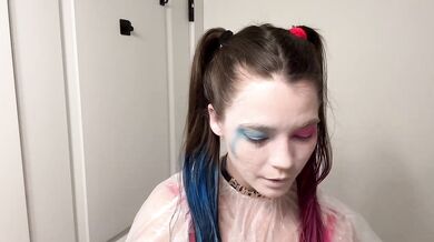 Harley Quinn Cosplay Destroyed Gushing Solo HD