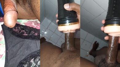 Jamaican Black Dick Jerking Off Compilation With Cumshot And Wet Pussy