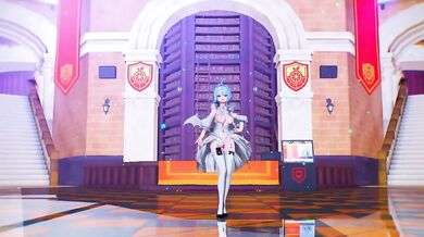 MMD Big Tits Odette Spessiva Rainbow Dance Destroyed Gushing Choked HD Cartoon