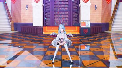 MMD Big Tits Odette Spessiva Rainbow Dance Destroyed Gushing Choked HD Cartoon