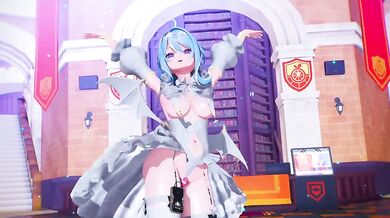 MMD Big Tits Odette Spessiva Rainbow Dance Destroyed Gushing Choked HD Cartoon