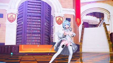 MMD Big Tits Odette Spessiva Rainbow Dance Destroyed Gushing Choked HD Cartoon