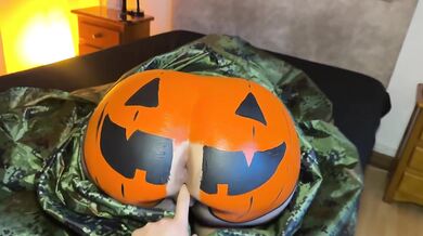 Halloween Pumpkin Big Ass Anal Creampie Destroyed Gushing