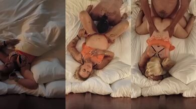 Stepmom Sharing Hotel Bed Talks Dirty Moans Loud Gets Pussy Licked Fucked Hard Cums Multiple Times