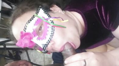 My Amateur Latina Friend Gives Me a Curvy Blowjob Gushing Cum in Mouth