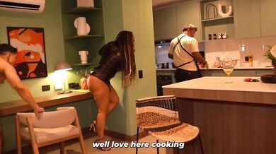 Step Mom Creampie Destroyed While Husband Preps Birthday Dinner