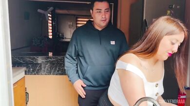 Stepbrother fucks me in kitchen doing dishes taboo stepsister big ass hardcore