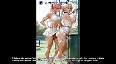 Strong Futa Tennis Girls Destroy Court Public Anal Oiled Lesbian Sex AI HD