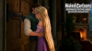 Tangled Rapunzel First Time Destroyed Tight Wet Pussy Gets Choked