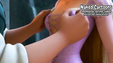 Tangled Rapunzel First Time Destroyed Tight Wet Pussy Gets Choked