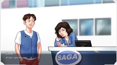 Risky Workplace Blowjob Behind Counter Josephine P72 Summertime Saga