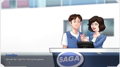Risky Workplace Blowjob Behind Counter Josephine P72 Summertime Saga