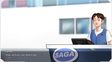 Risky Workplace Blowjob Behind Counter Josephine P72 Summertime Saga