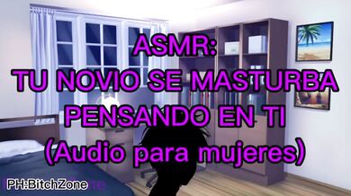 ASMR girlfriend jerks off thinking about you in Spanish