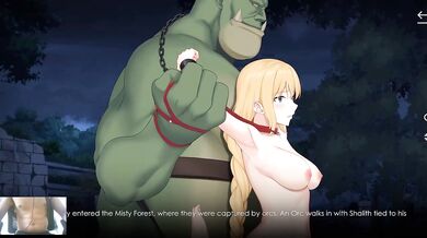 Cute Blondie Destroyed By Two Huge Orcs Creampie Rough Ahegao