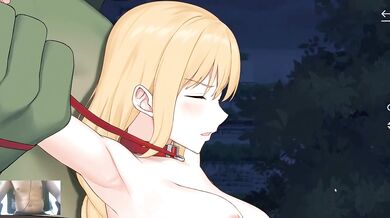 Cute Blondie Destroyed By Two Huge Orcs Creampie Rough Ahegao